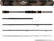 Predator Max Spin & Baitcast Travel Rod 4-Section 2 Tips Carbon Rod