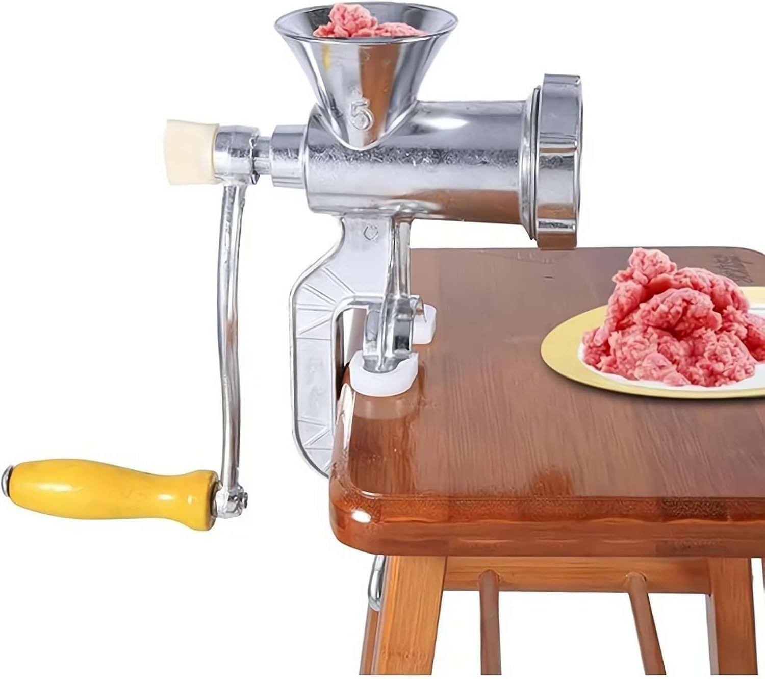 Manual Meat Grinder Sausage Maker Aluminium Mincer Dual Fix Clamp