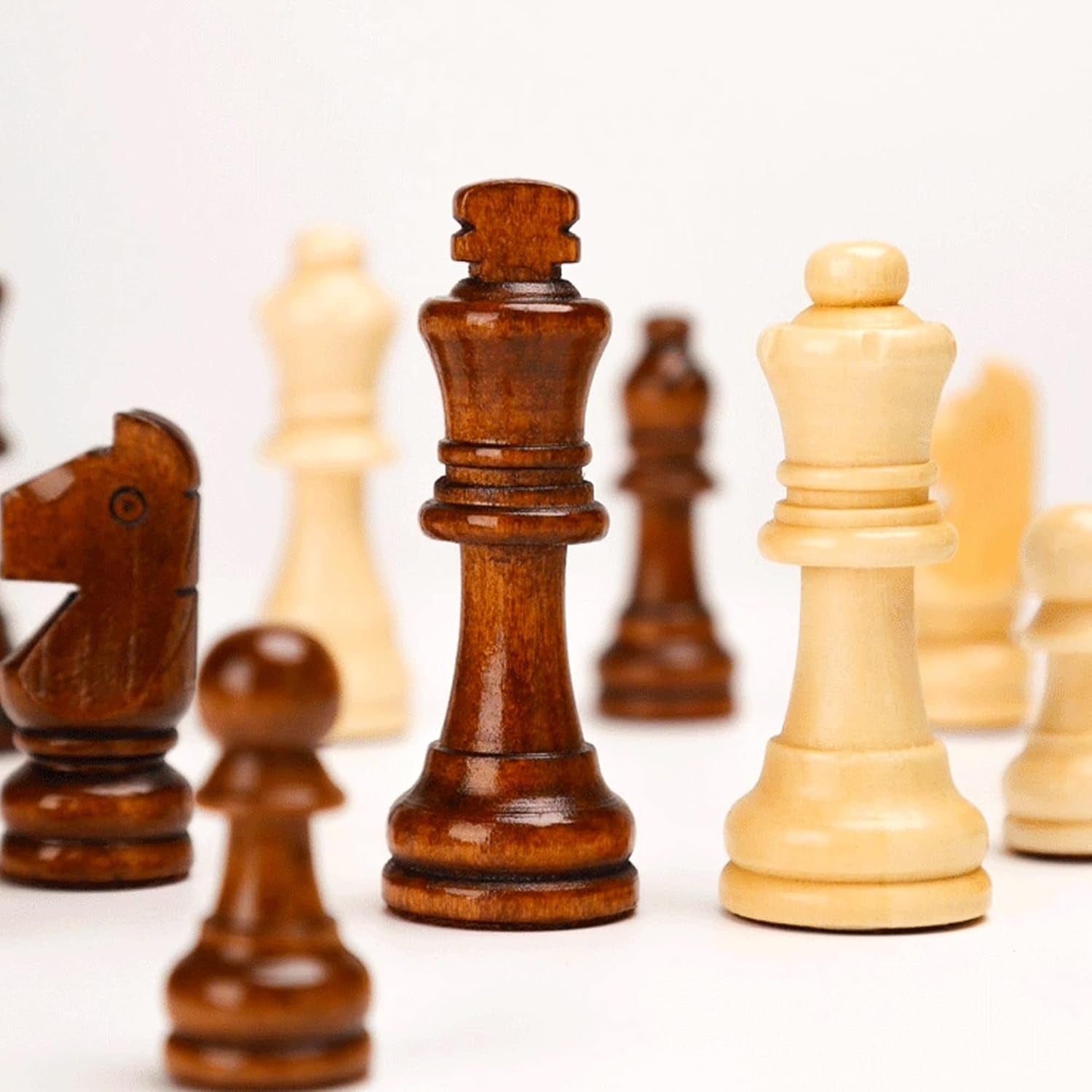 Premium Solid Wood Magnetic Chess Set with Storage Drawers & Deluxe Board