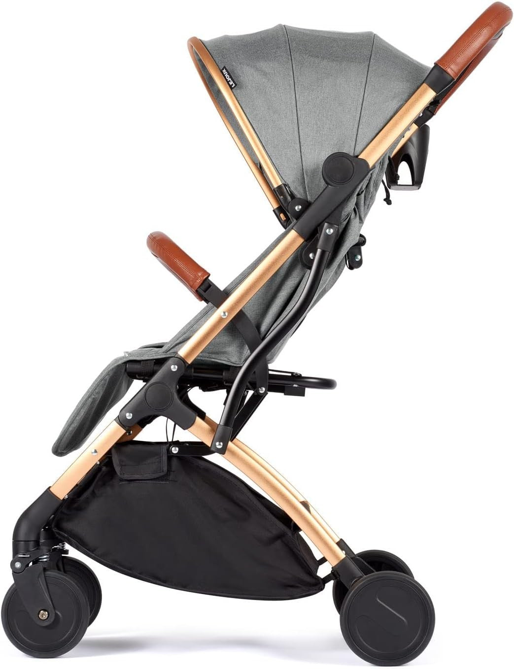 Compact Fold Baby Pushchair One-Hand Travel Buggy Reclining Seat 0-15kg Grey