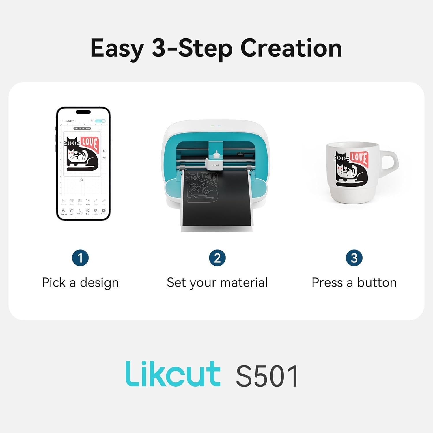 Smart Vinyl Cutting Machine Starter Bundle for Stickers Cards & Home Crafts