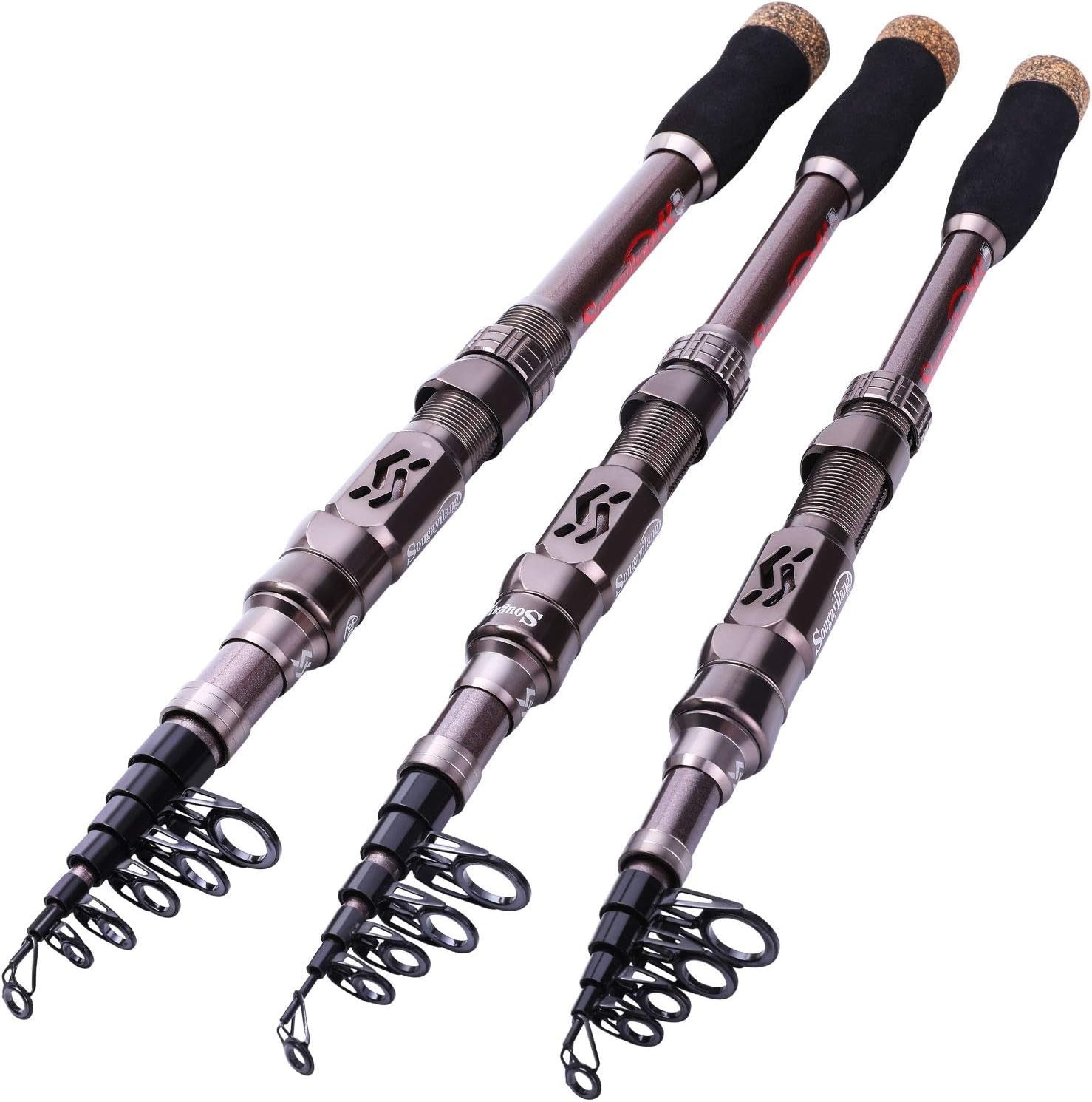 1.8M Carbon Fiber Telescopic Fishing Rod & Reel Combo Kit Lures Line
