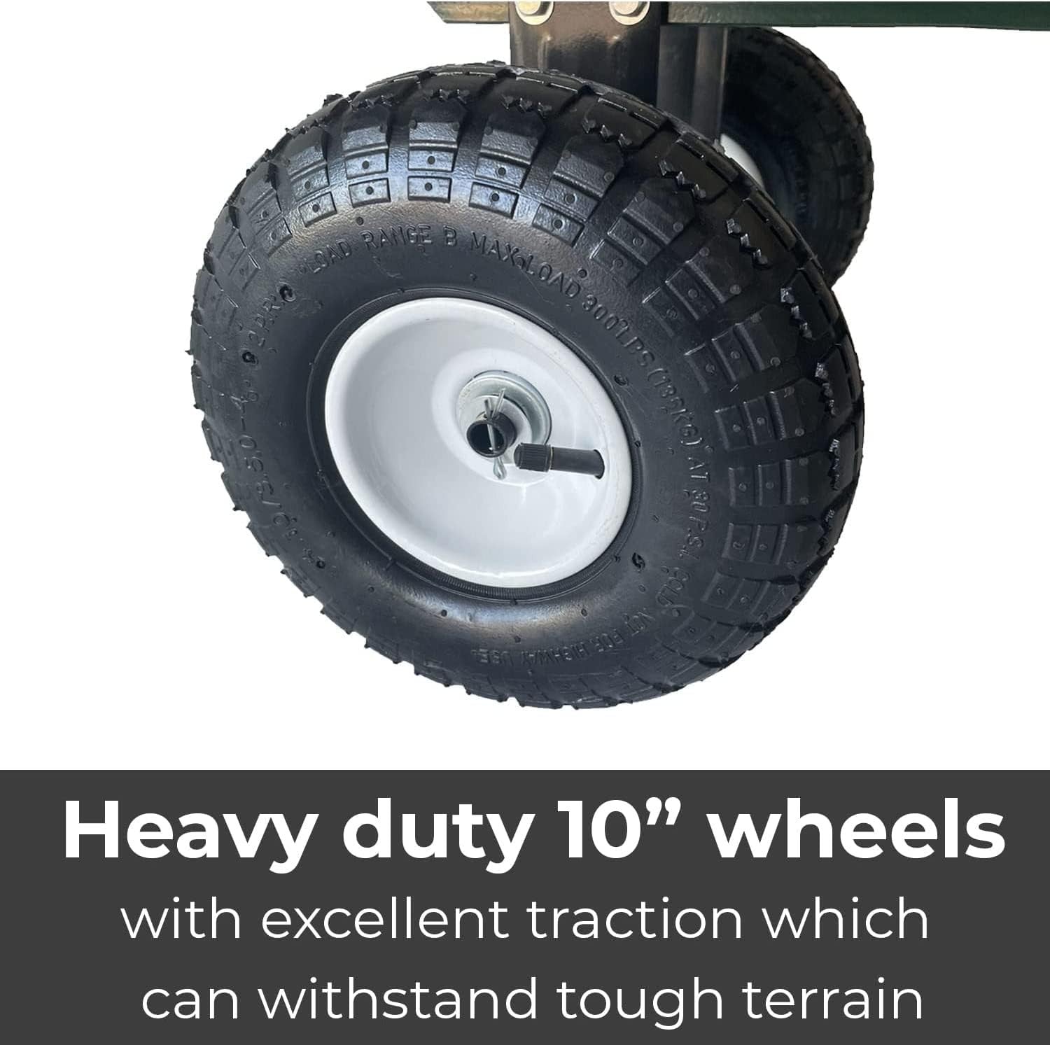 Heavy Duty Metal Garden Cart 320kg Festival Hand Truck Wagon Trolley 4 Wheels