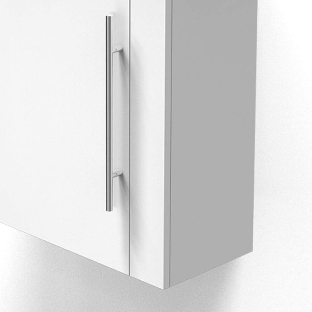 Cloakroom Wall Hung Vanity Unit with Basin White Compact Sink Storage Cabinet
