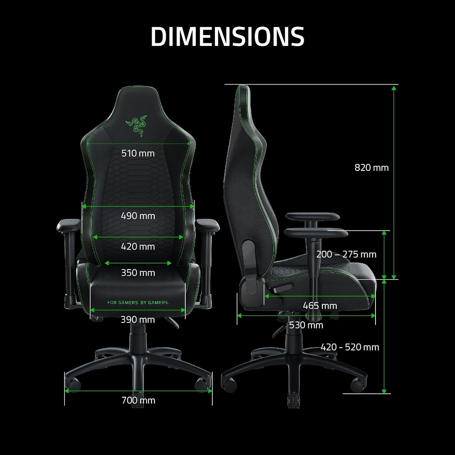 Premium Gaming Chair Fabric Integrated Lumbar High Back