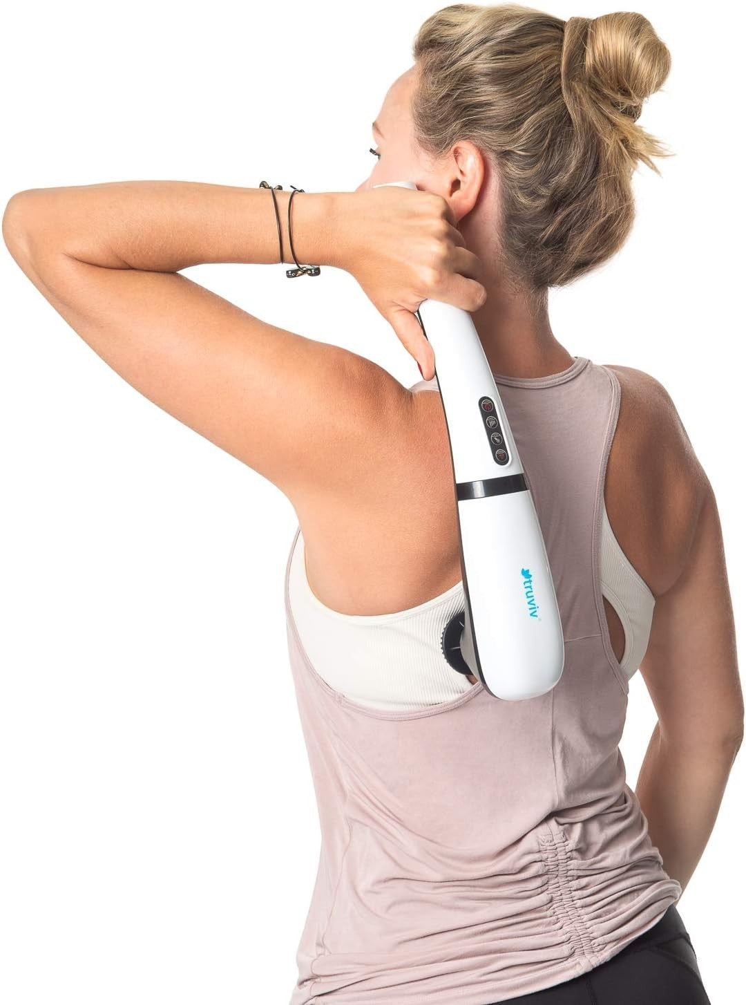 Handheld Deep Tissue Percussion Massager with Heat for Neck, Back & Full Body