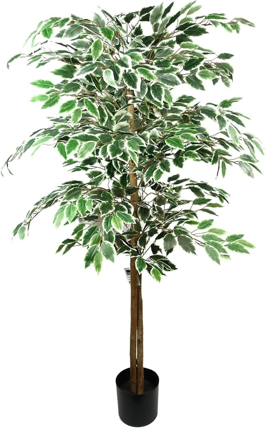 150cm Artificial Two-Tone Variegated Ficus Tree in Pot Indoor Home Garden Decor