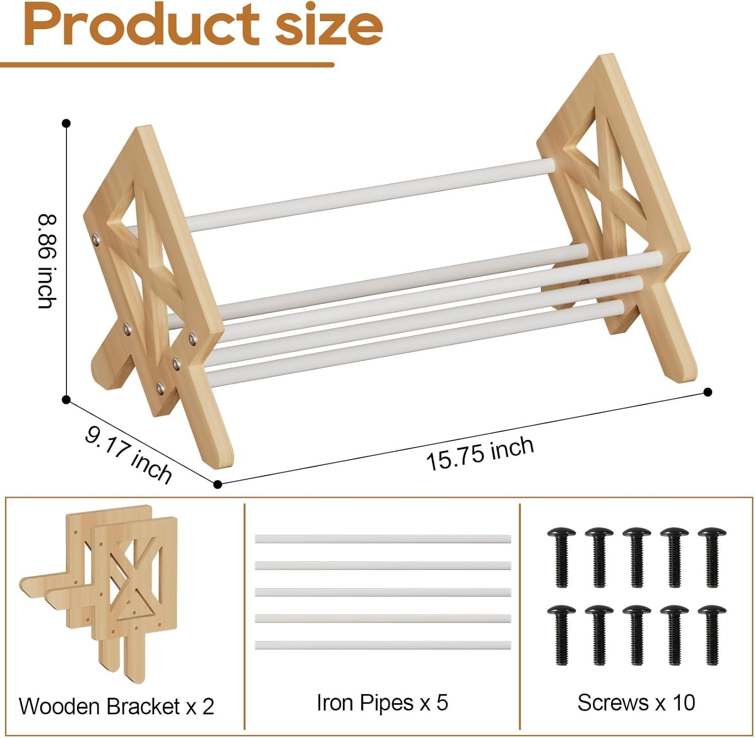 Wood Tilting Desktop Bookcase Organizer Rack for Books CDs Magazines