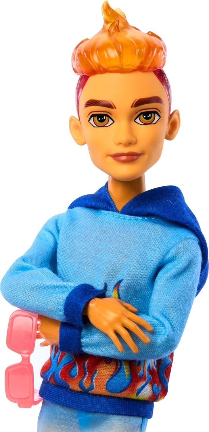 Beach Vacation Fashion Doll Flame Hoodie Swim Trunks Accessories
