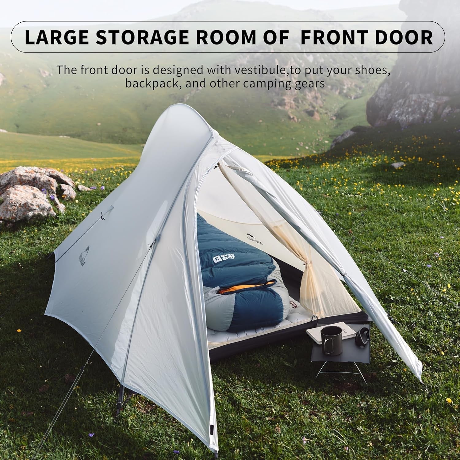 Ultralight 1 Person Backpacking Tent 4 Season Waterproof