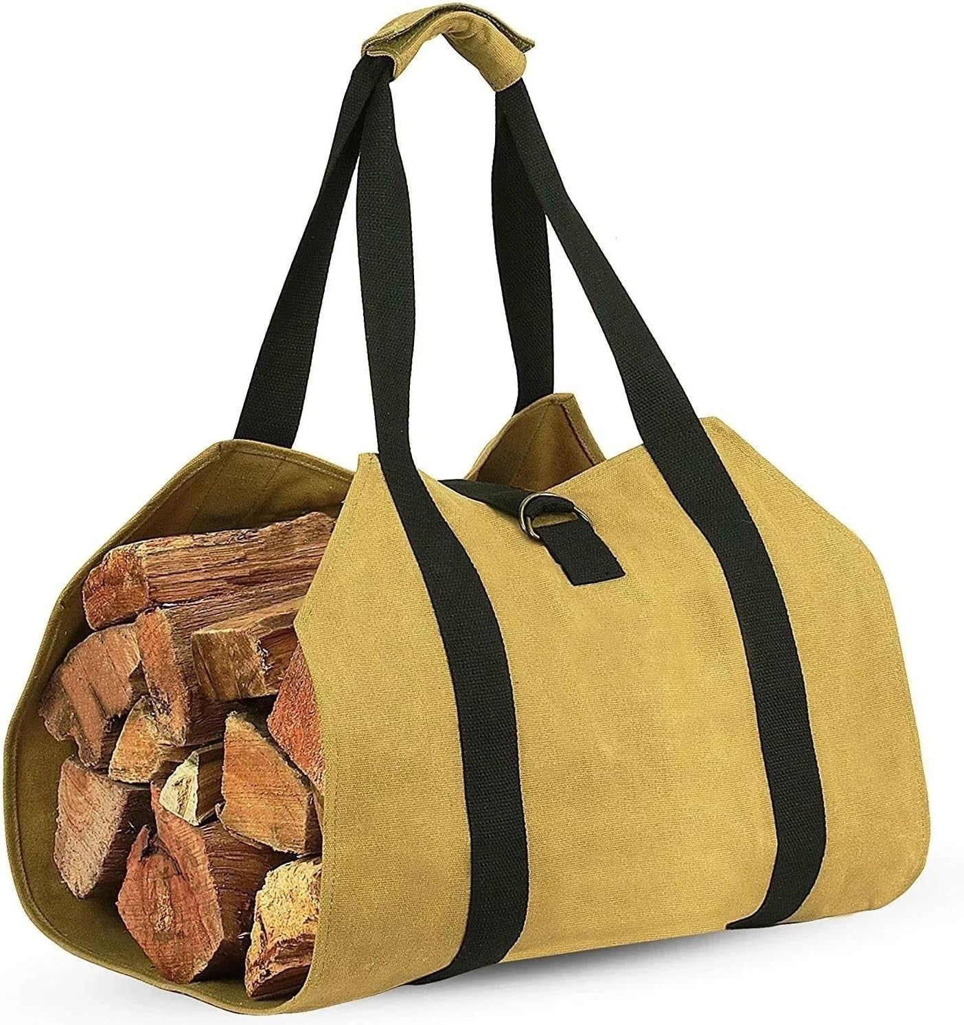 Extra Large Foldable Firewood Carrier Tote Bag – Durable Canvas Log Holder