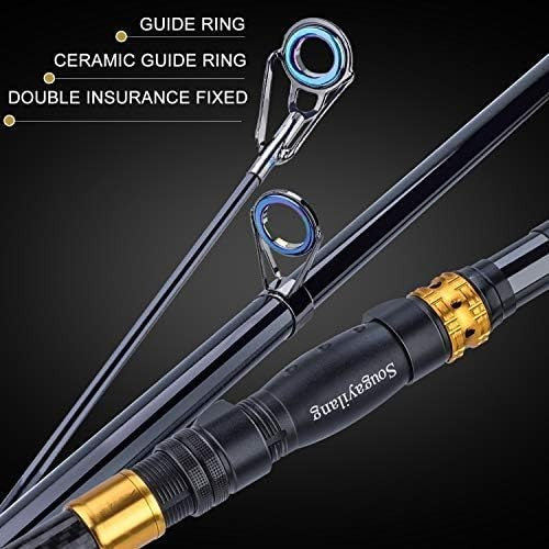 Telescopic Fishing Rod Spinning Reel Combo Travel Kit Saltwater Freshwater