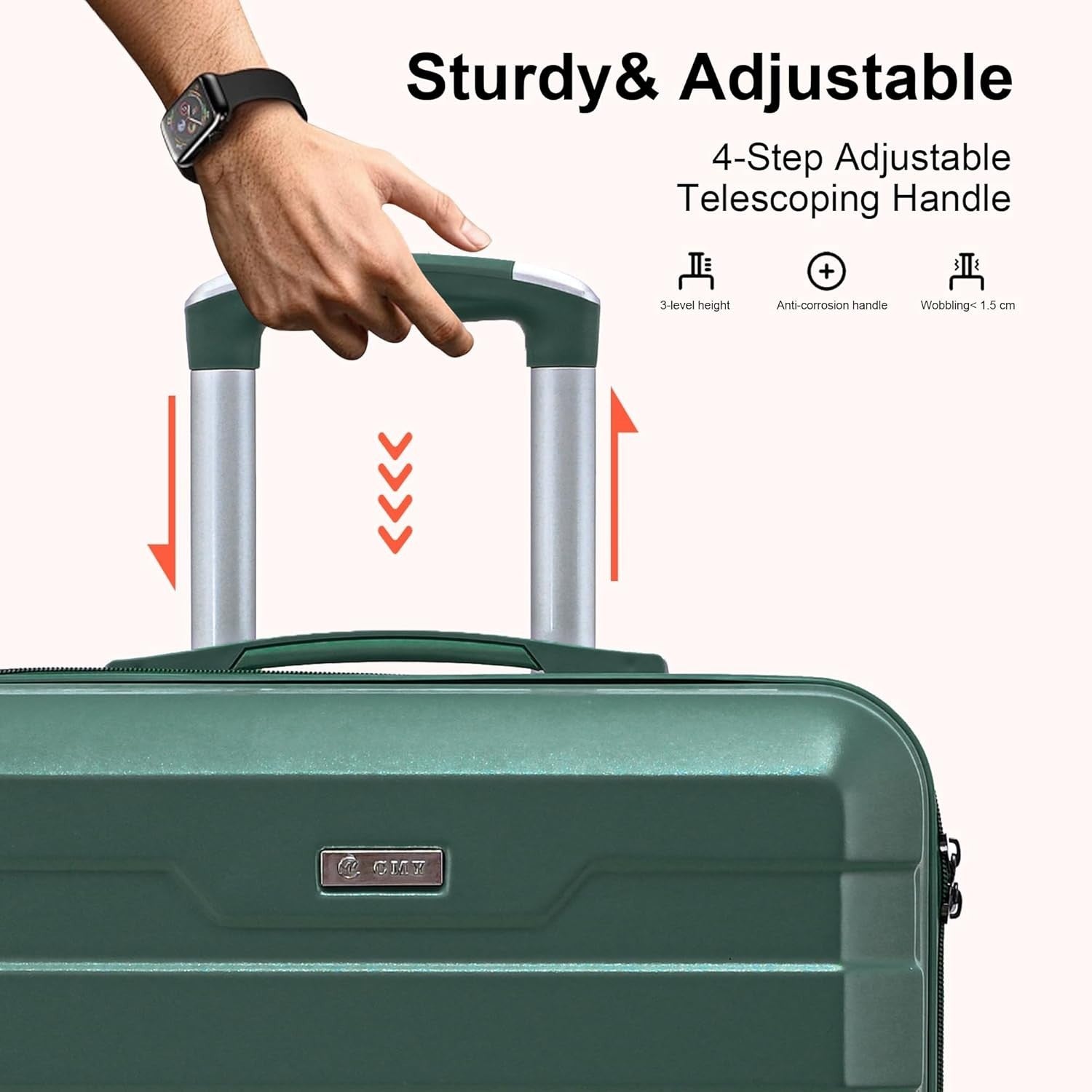 Check In Travel Luggage Set 24” 28” Lightweight Hard Shell TSA Spinner