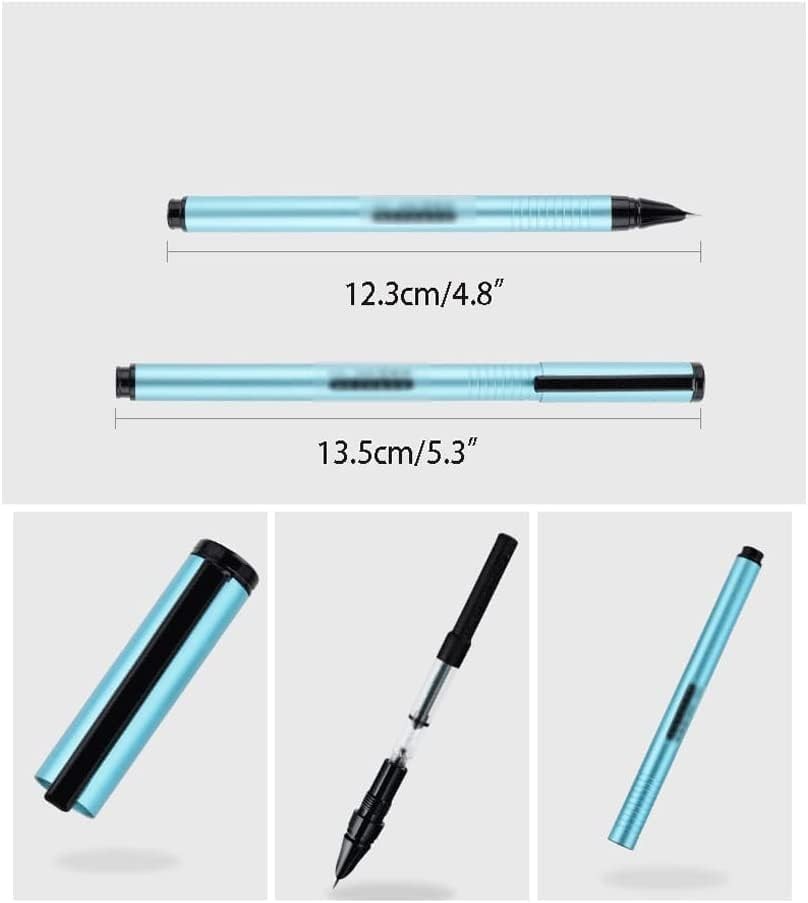 Blue Fountain Pen Fine Nib 0.38mm Smooth Writing Executive Calligraphy