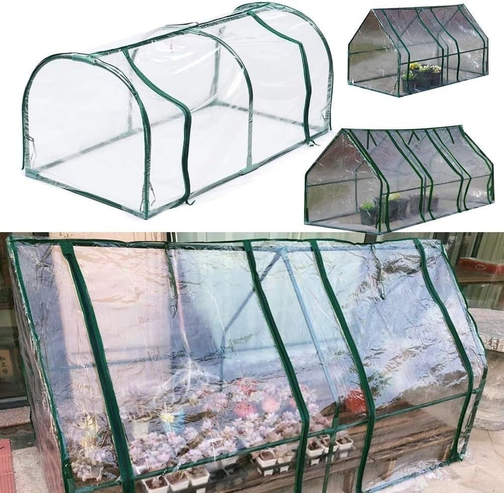 PVC Tunnel Greenhouse Plant Cover 1.8m Grow Tent for Herbs Vegetables Flowers