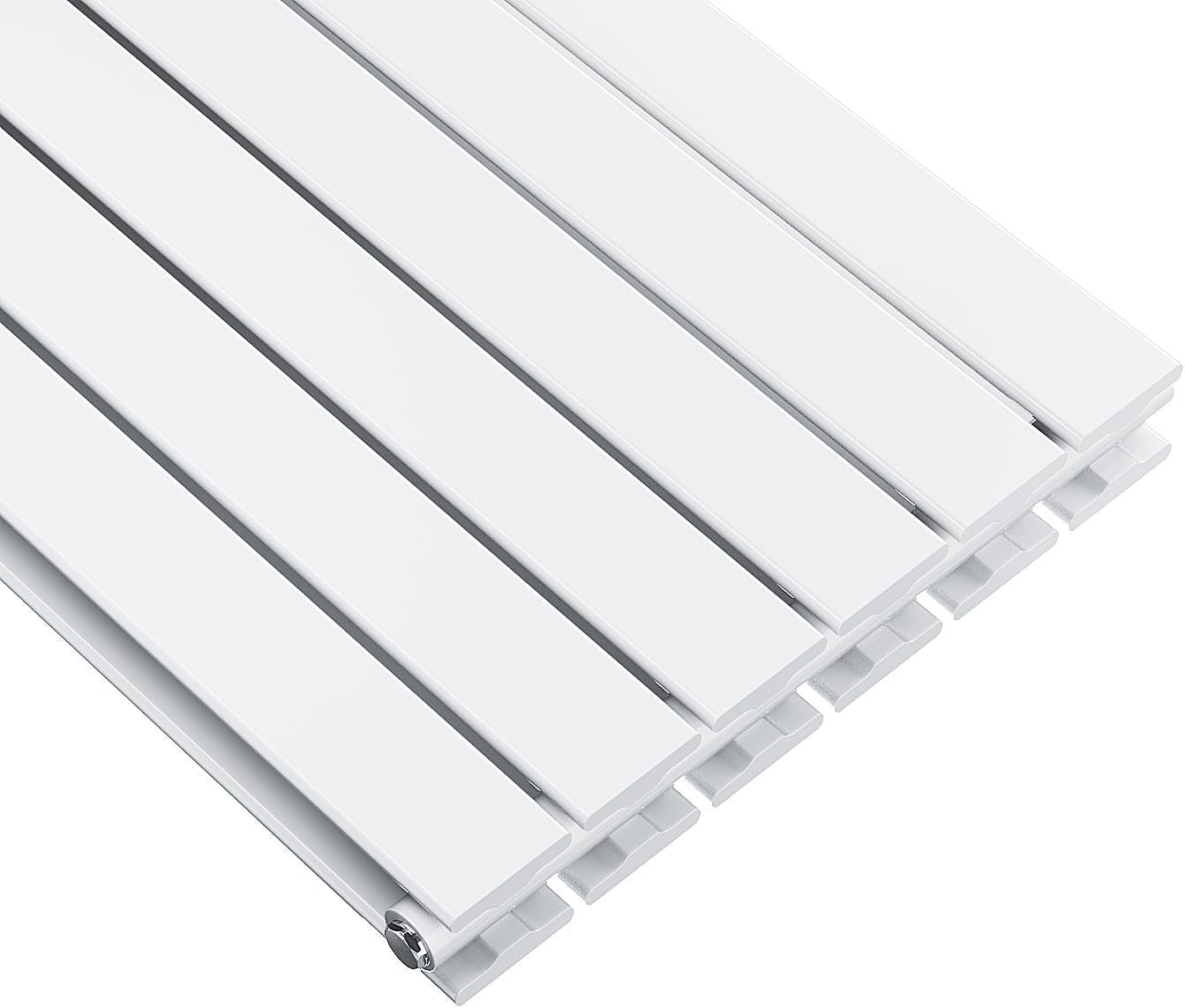 White Vertical Designer Radiator 1600x300mm Double Panel Central Heating
