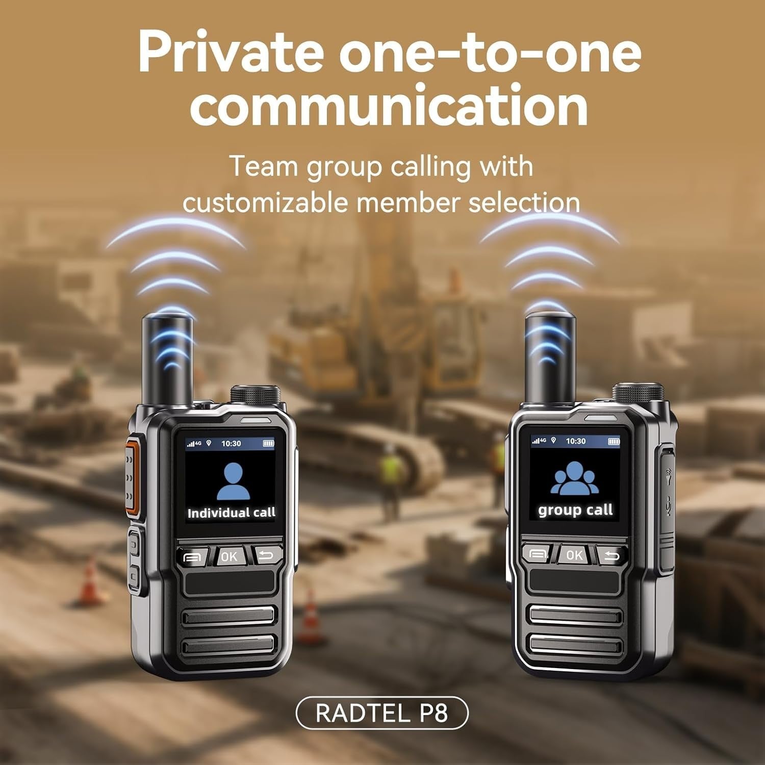 PoC Walkie Talkie 2 Pack Unlimited Range SIM Rechargeable Radio