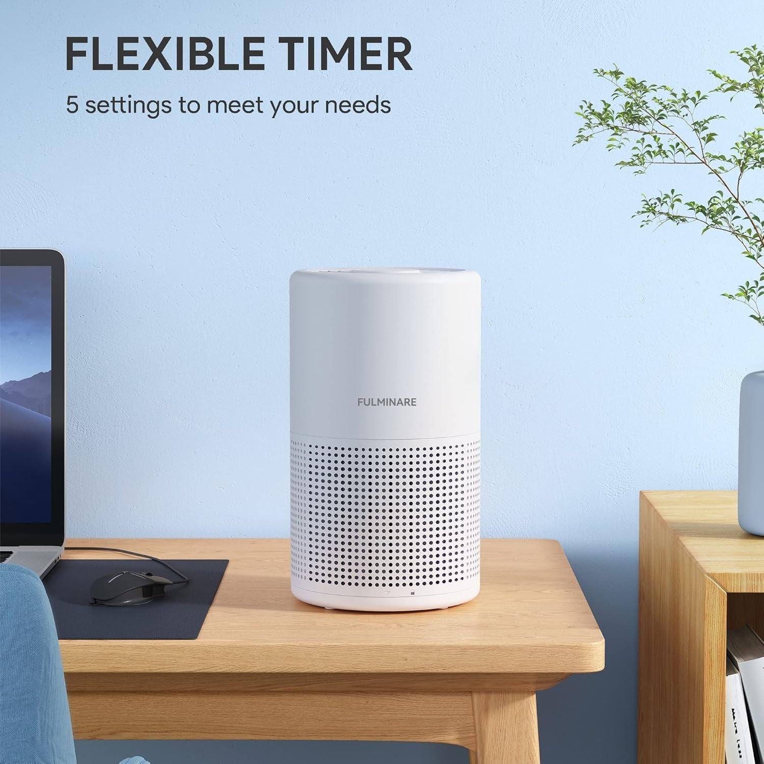 H13 HEPA Air Purifier Bedroom Quiet Night Light Portable Dust Smoke