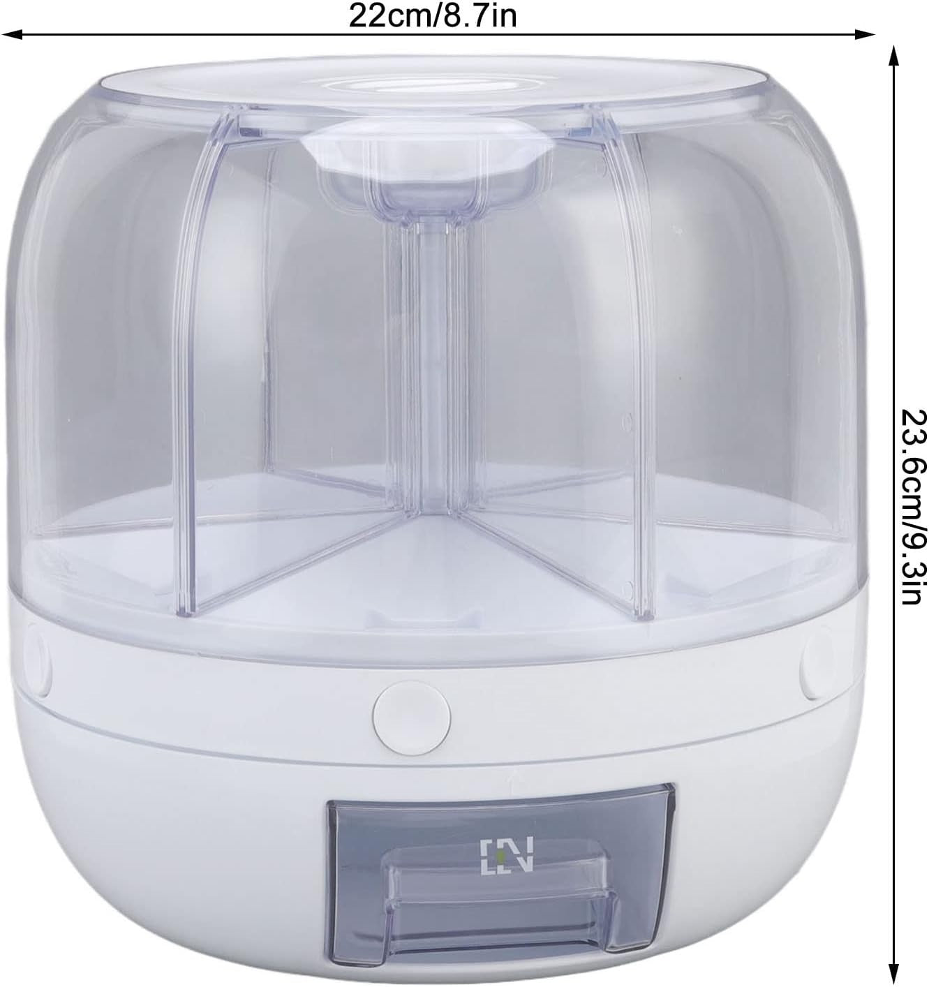5KG 6 Compartment 360° Rotating Rice Dispenser