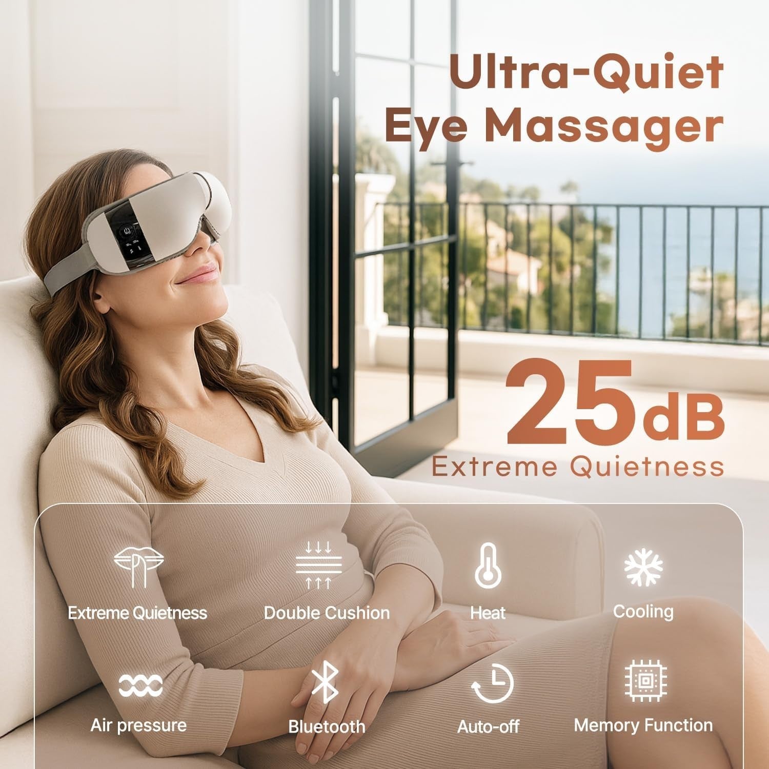 Heated & Cooling Eye Massager Bluetooth Quiet Dry Eye Relief