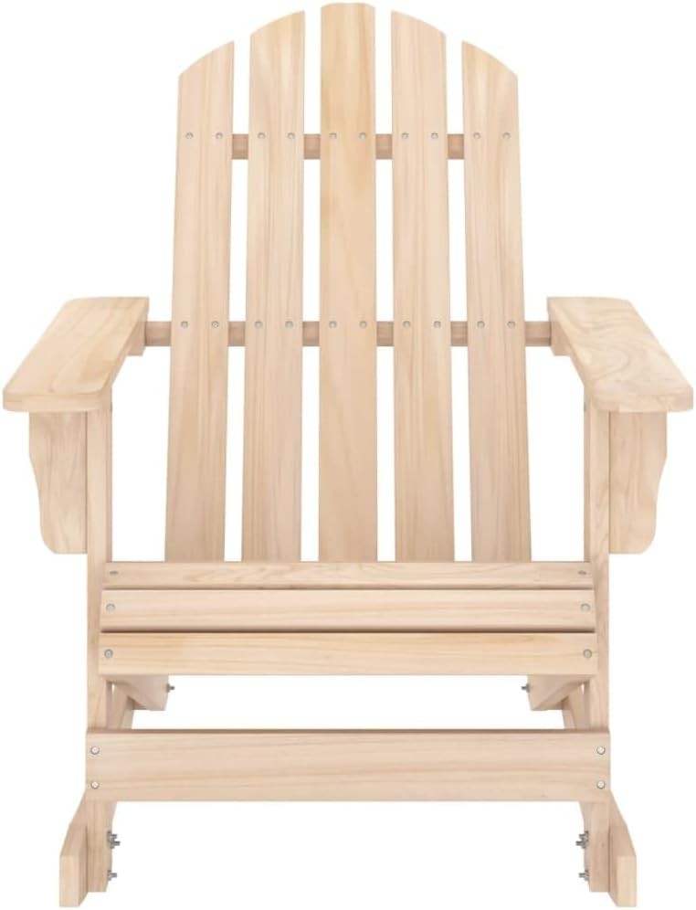 Outdoor Wooden Adirondack Rocking Chair with Armrests, Weatherproof Patio Seat