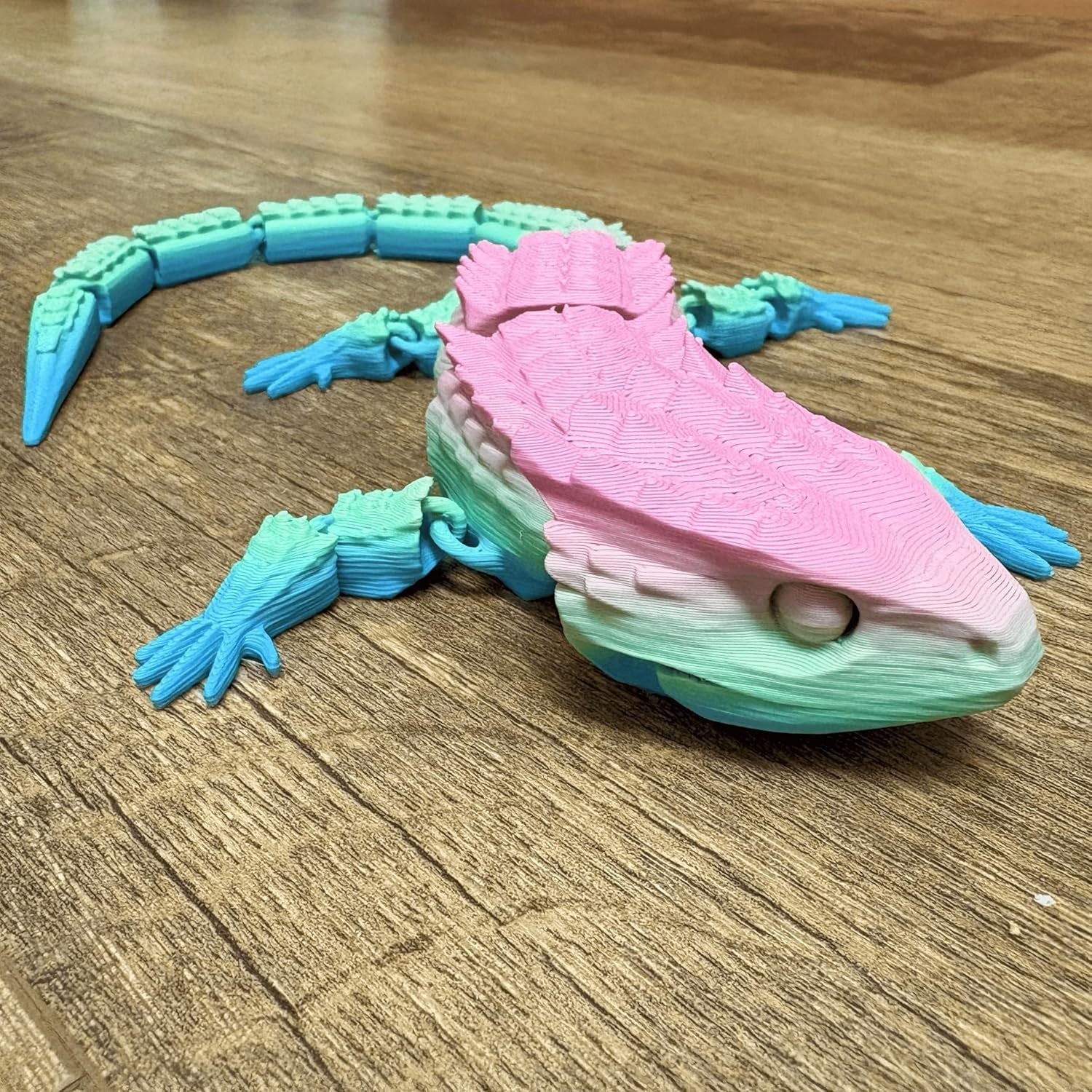 Pastel Rainbow Lizard Fidget Articulated Sensory Stress Toy