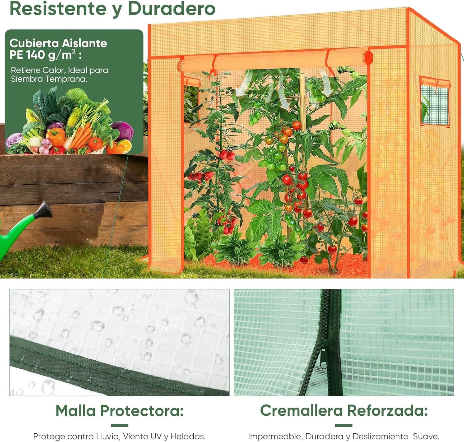 XL Tomato Greenhouse Tent 200x170x150cm Waterproof PE Frame Garden House
