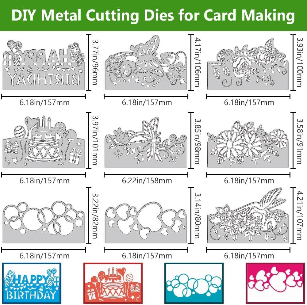 Metal Cutting Dies Set Flowers Butterflies Scrapbook Card Making Tool
