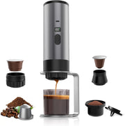 Portable Self-Heating Espresso Maker 20Bar Mini Travel Coffee Machine 3-in-1