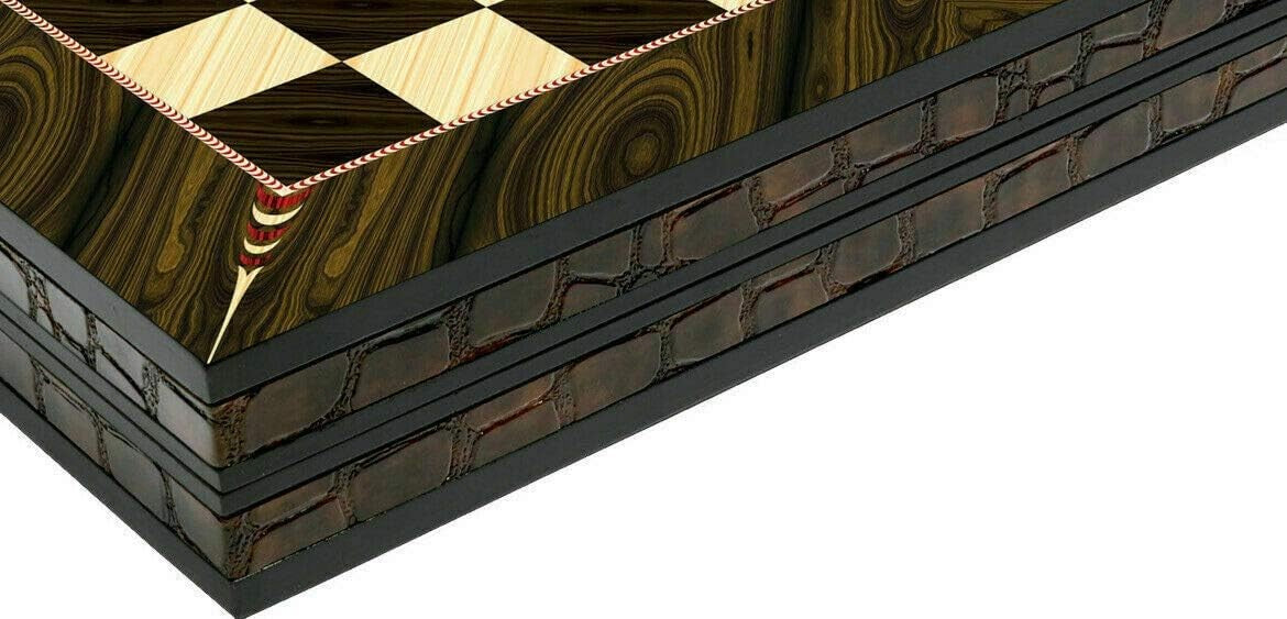 20” Large Wooden Backgammon Set Foldable Heavy Board Classic Family Game