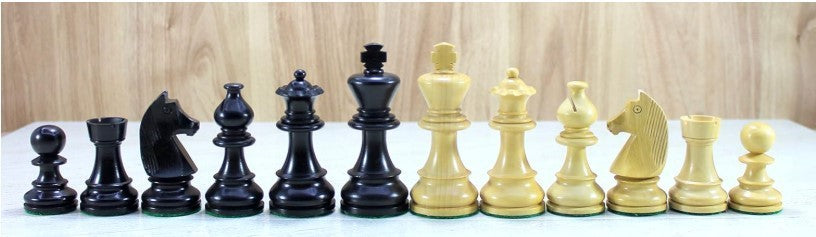 Luxury 3.75" Wooden Chess Pieces Set – Staunton Weighted Figurine Pieces Black