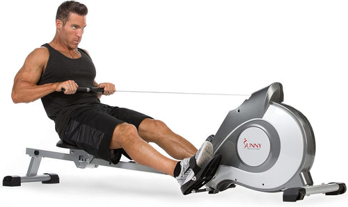 Elliptical Cross Trainer + Magnetic Rowing Machine Quiet 8-Level LCD Set 113KG