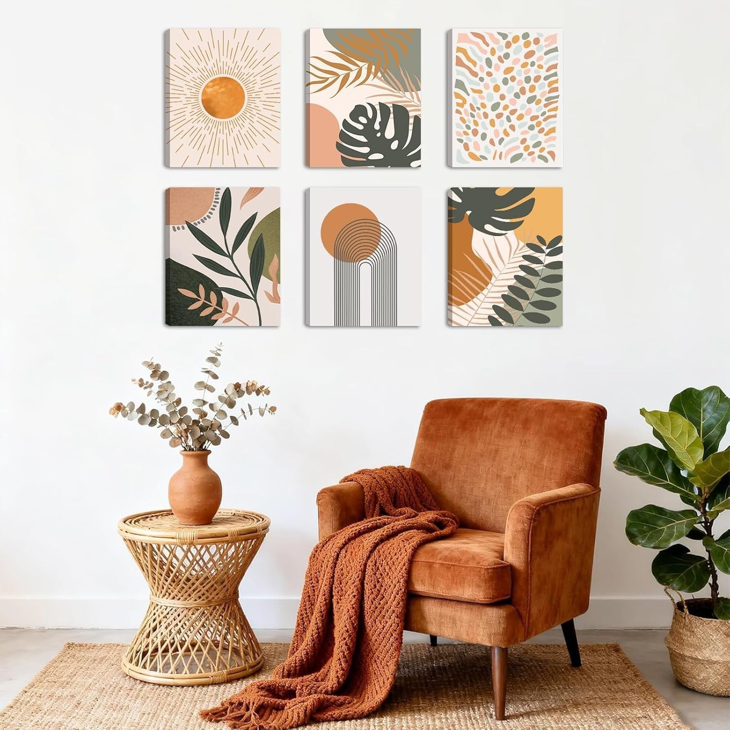 3-Piece Fruit Canvas Art 28x35cm Orange Lemon Strawberry