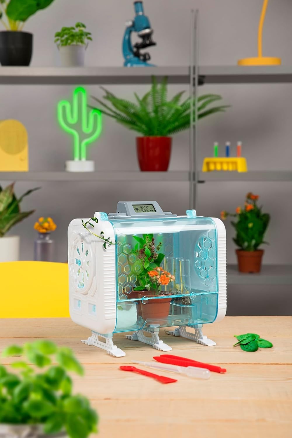 Smart-Tech Interactive STEM Greenhouse Kit with Sensors & LCD Display for Kids