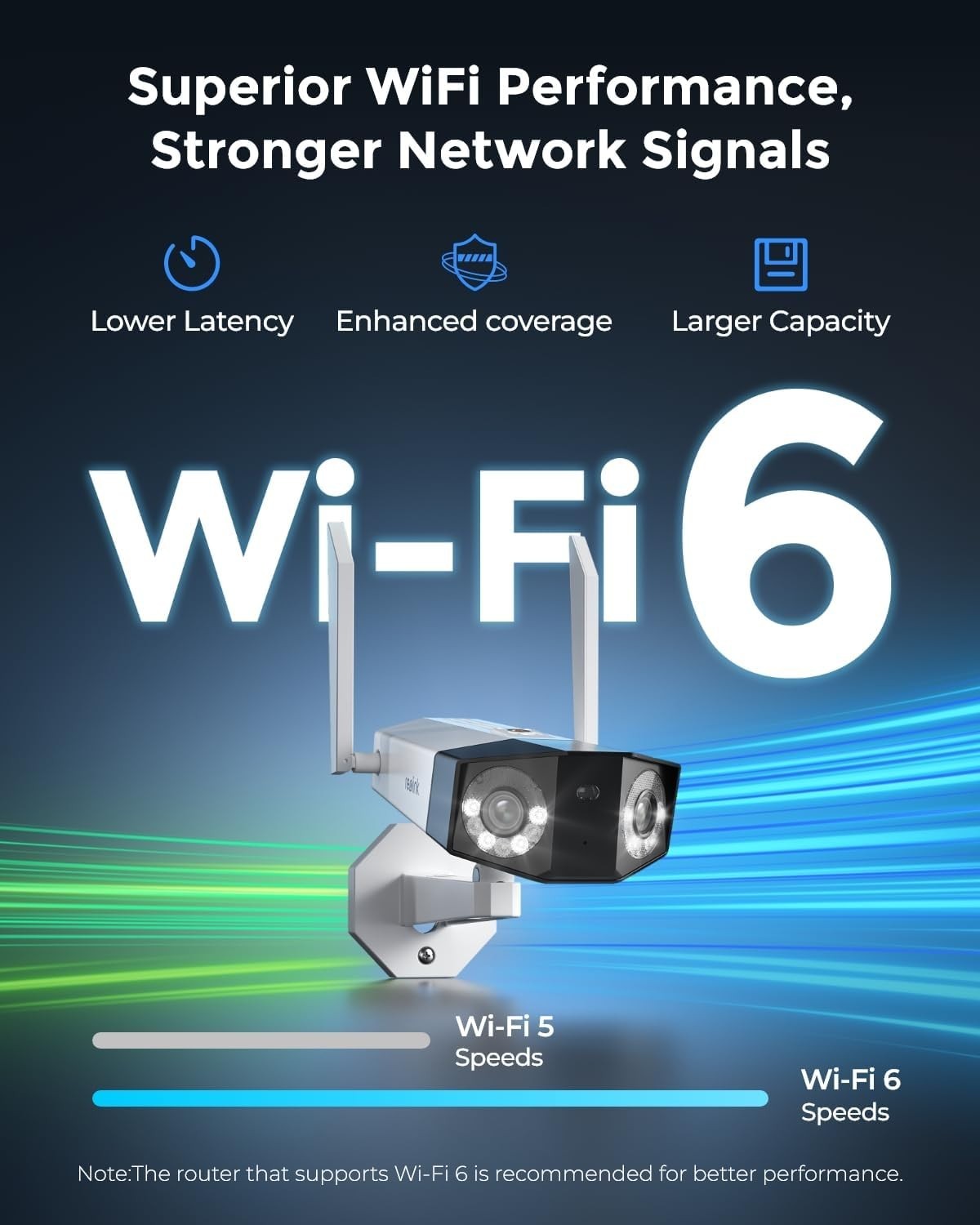 4K WiFi Security Camera 180° Wide Angle Color Night Vision IP67