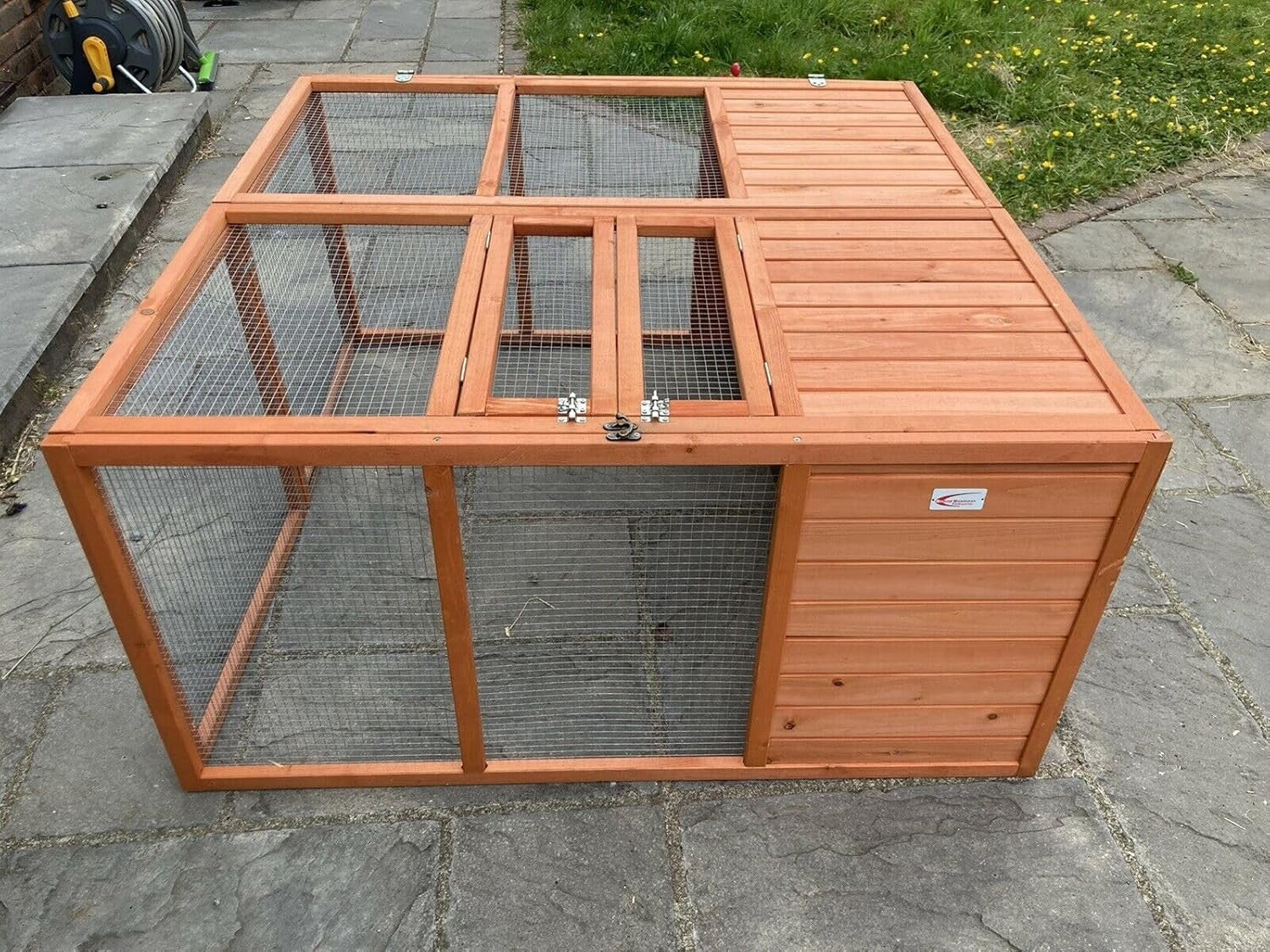 Outdoor Rabbit Run Foldable Wooden Shelter Guinea Pig Playpen Secure Cage