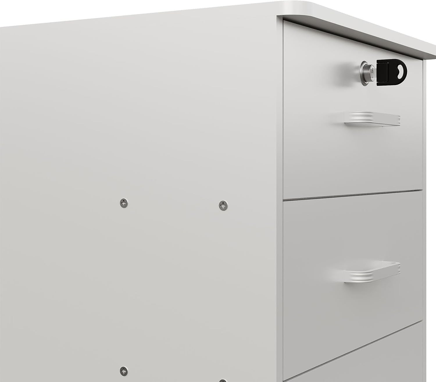 Mobile 4 Drawer File Cabinet Lockable Under Desk A4 Letter White