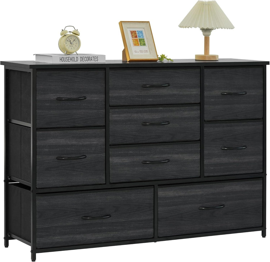 9 Drawer Wooden Dresser Chest Bedroom Storage Organizer TV Stand 29.8"x110"x75cm