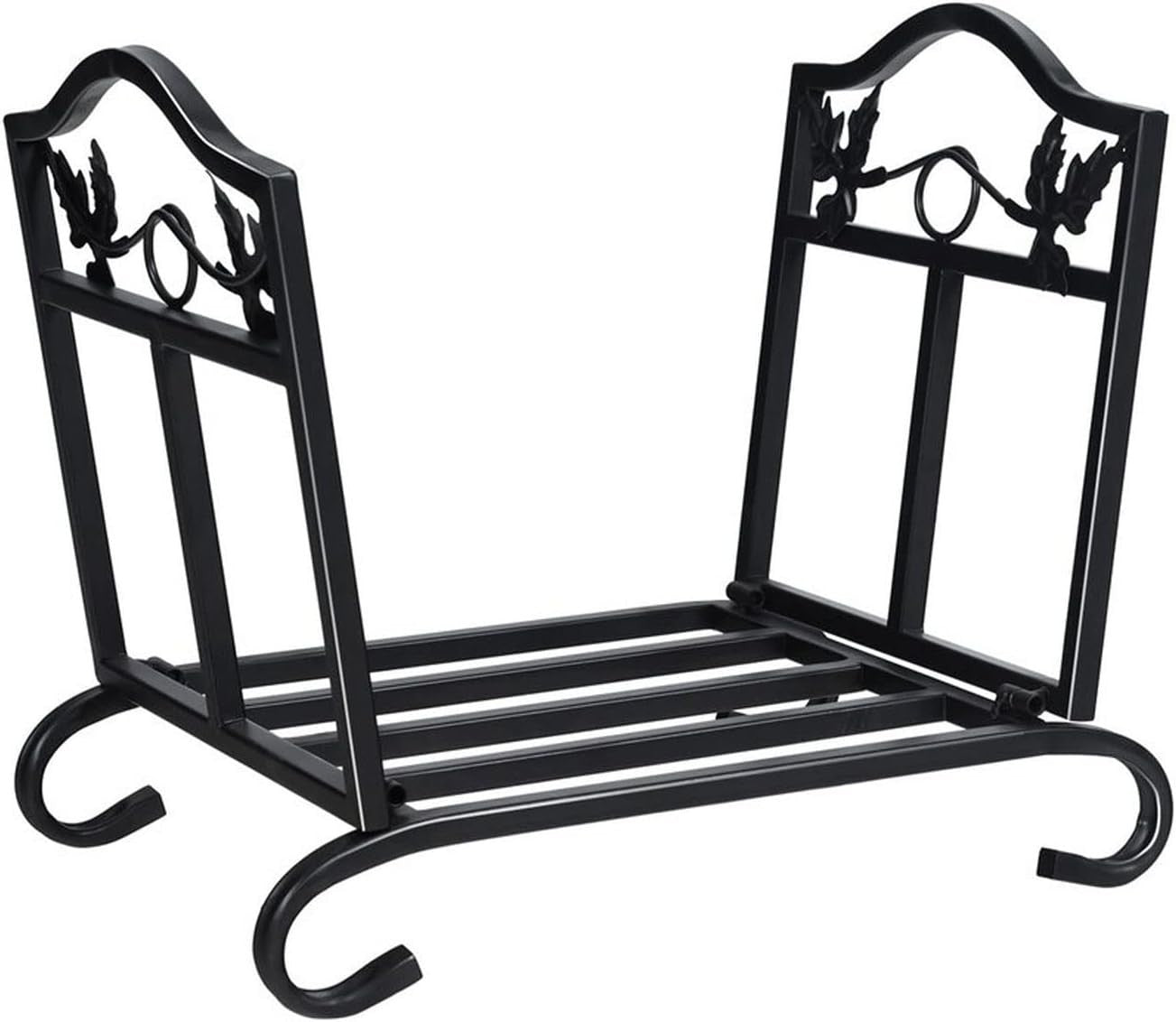 Heavy Duty Outdoor Indoor Firewood Rack Log Holder - Durable Steel, Weatherproof