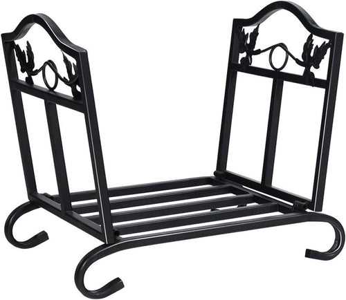 Heavy Duty Outdoor Indoor Firewood Rack Log Holder - Durable Steel, Weatherproof