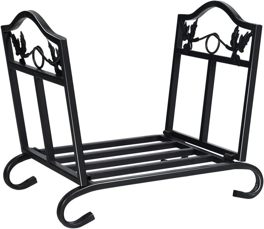Heavy Duty Outdoor Indoor Firewood Rack Log Holder - Durable Steel, Weatherproof