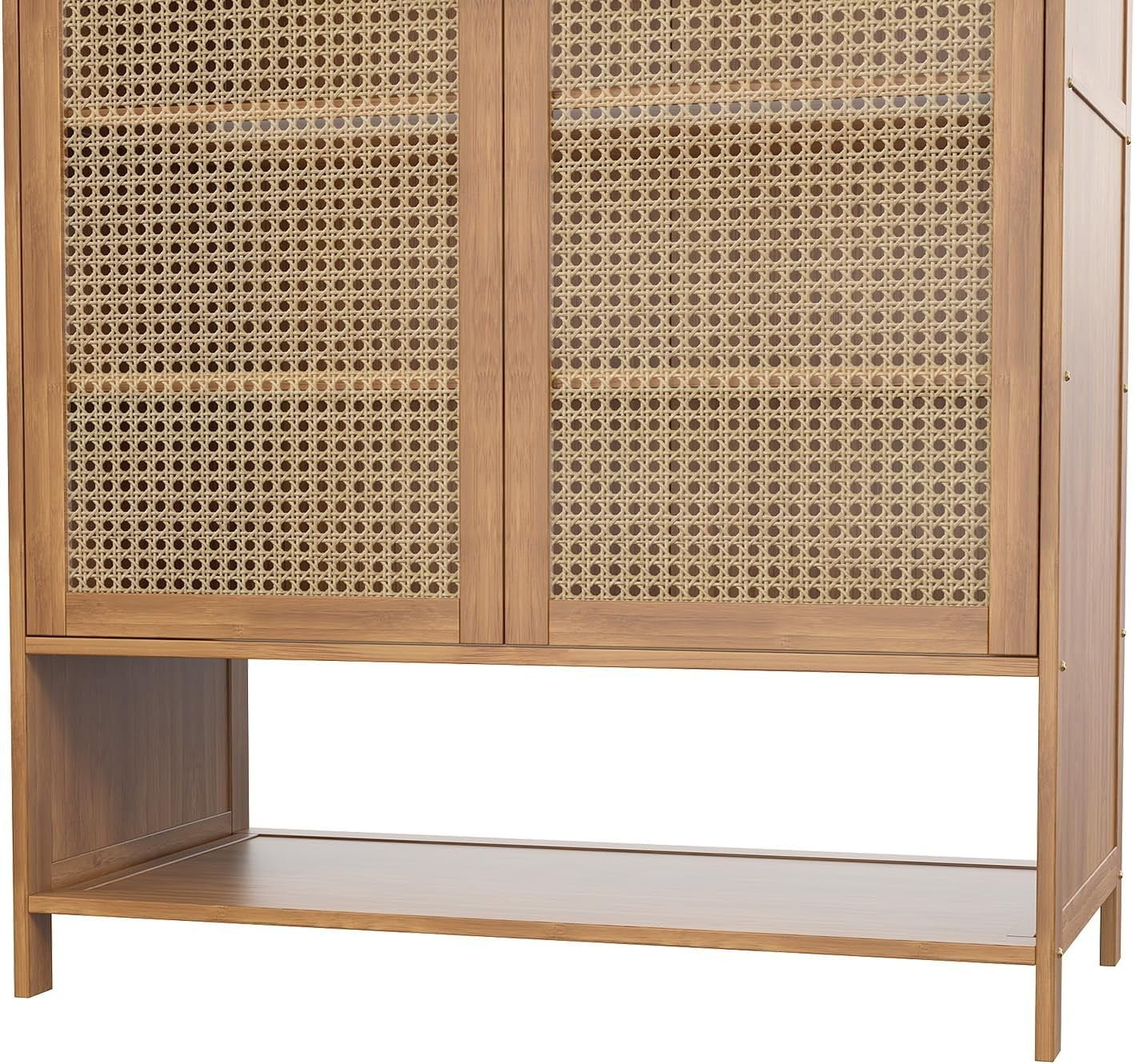 6-Tier Breathable Shoe Cabinet with Doors, Sturdy Storage for Hallway, Brown