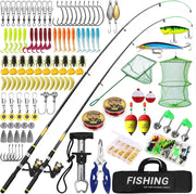 Kids Telescopic Fishing Rod & Reel Set – 2-Piece Starter Kit with Net & Lures