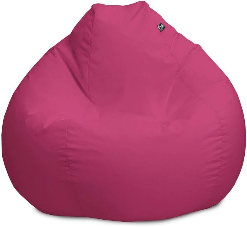 Outdoor Bean Bag Chair Adult XL – Waterproof Garden Seat, Cerise Pink 110x80cm