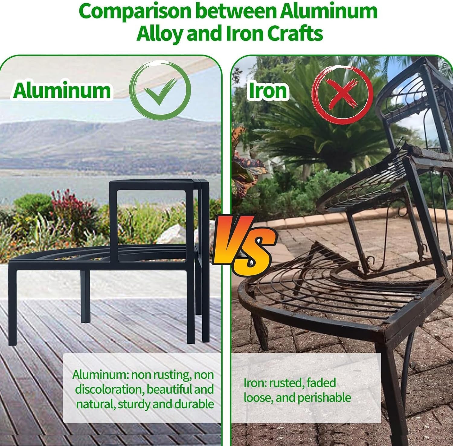 2 Tier Aluminum Plant Stand Black Corner Flower Pot Display Shelf Indoor Outdoor