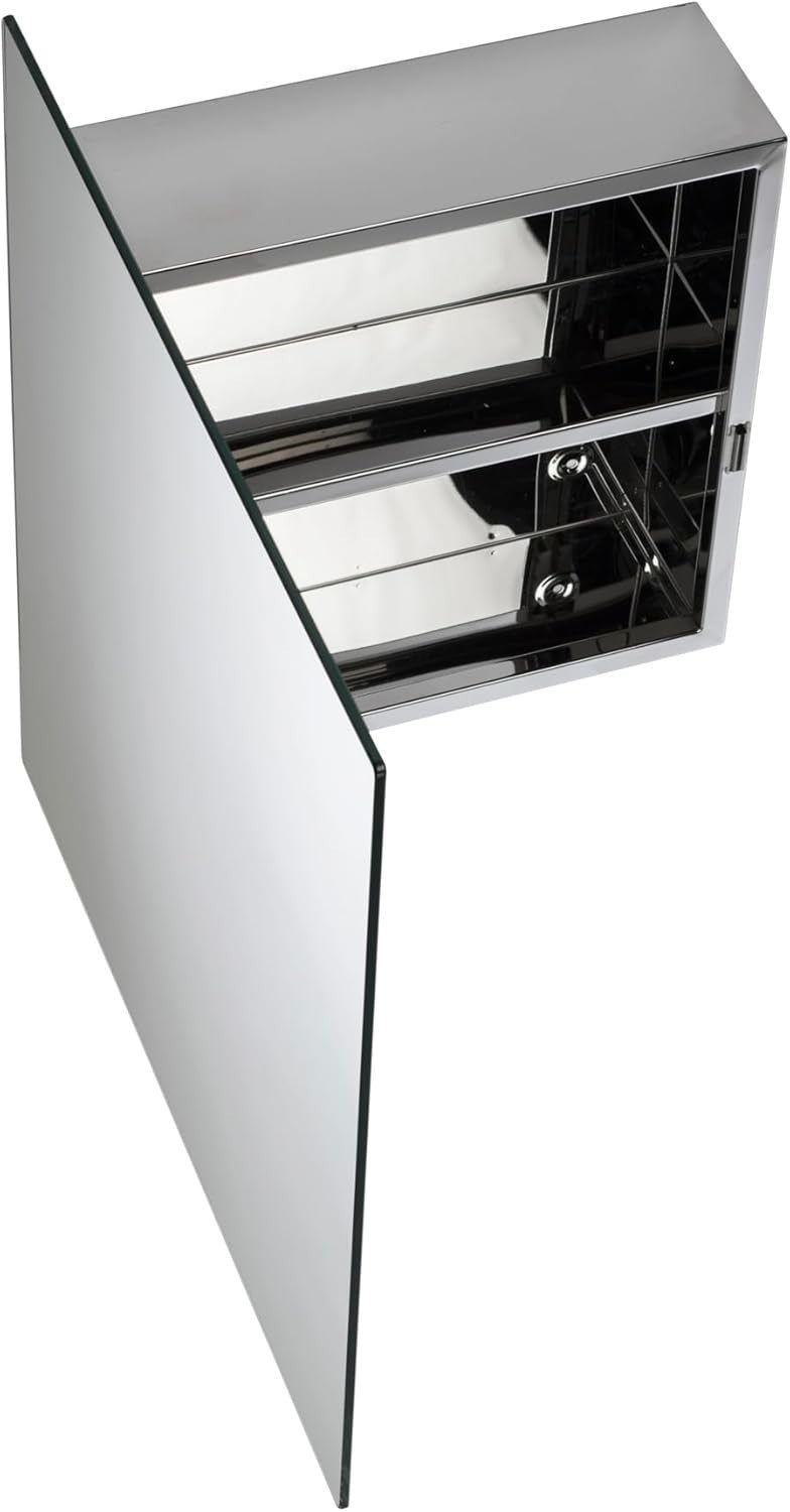Bathroom Mirror Cabinet Wall Storage, Lockable, Concealed, 45x45cm