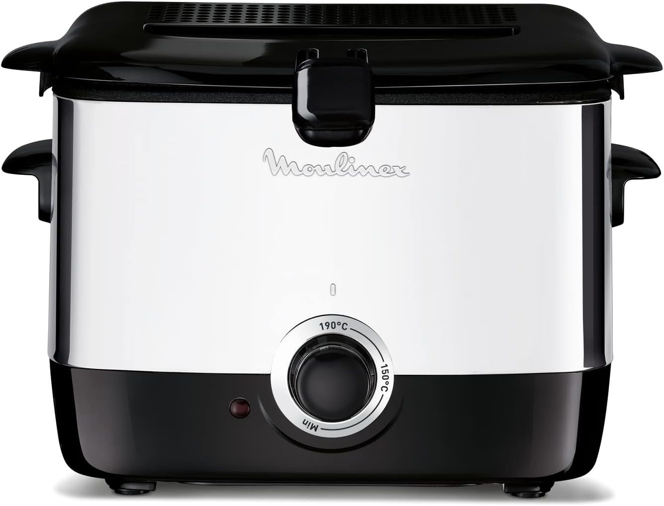 Mini Electric Deep Fryer 1L Compact 1000W Adjustable Temp Viewing Lid