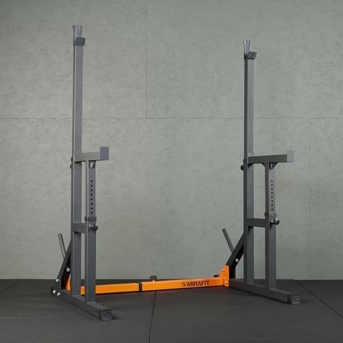 Adjustable Squat & Bench Press Rack Multi-Position Spotters Home Gym