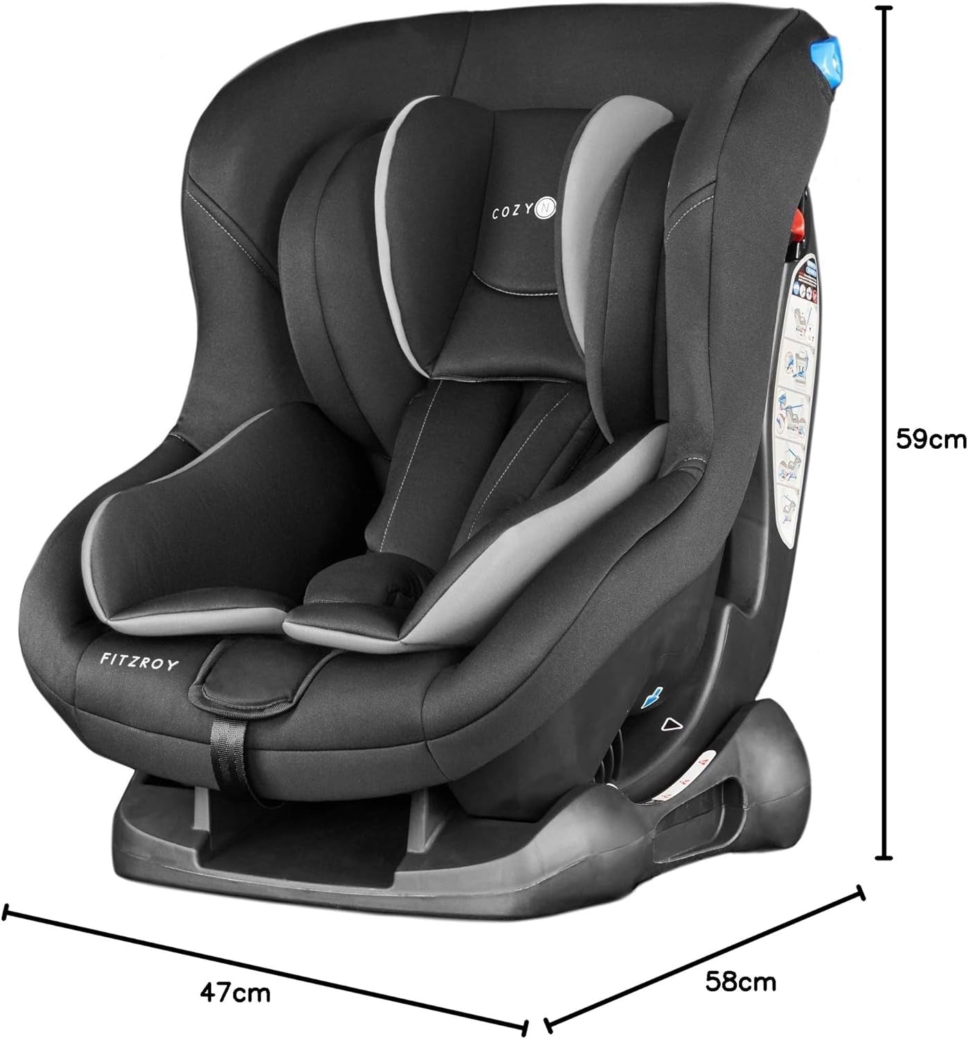 Child Car Seat 0–18kg Rear Forward Facing 5 Point Harness Birth–4 Years