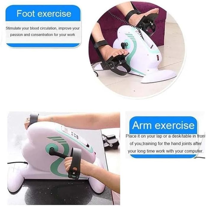 Electric Under Desk Pedal Exerciser 12 Speed Timer Quiet Rehab